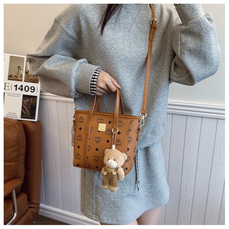 Ženska crossbody torba – tiskan uzorak, PU materijal, velika zapremina, horizontalni kvadratni oblik, zatvarač