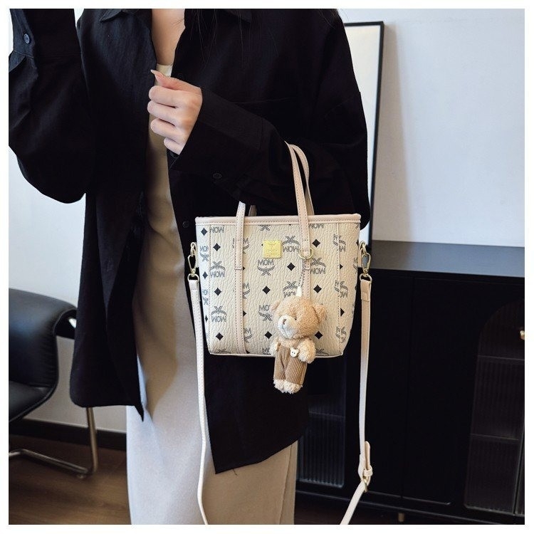 Ženska crossbody torba – tiskan uzorak, PU materijal, velika zapremina, horizontalni kvadratni oblik, zatvarač