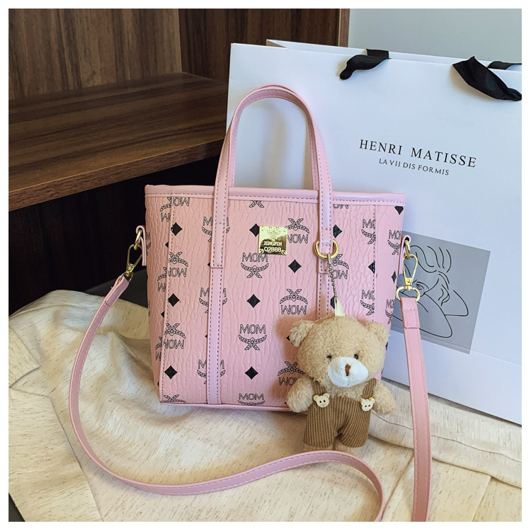 Ženska crossbody torba – tiskan uzorak, PU materijal, velika zapremina, horizontalni kvadratni oblik, zatvarač