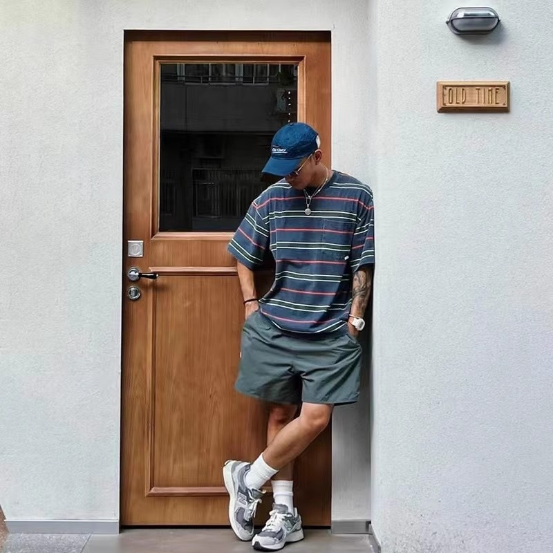 Șorturi sport pentru bărbați din poliester, 100% poliester, croială dreaptă, ușor elastic, vară, model TY-CK45