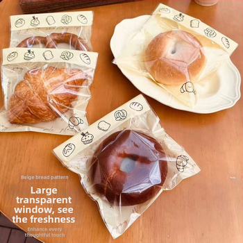 Pungi de ambalare pentru pâine, transparente, autoadezive, pentru produse de patiserie, 50/100/200/500/1000 bucăți