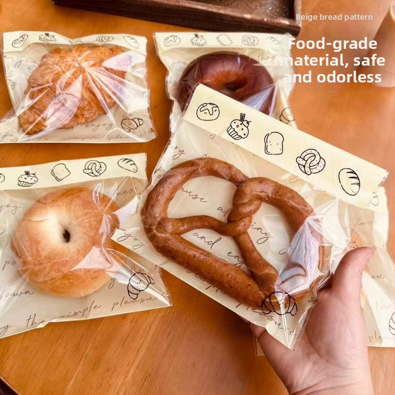 Pungi de ambalare pentru pâine, transparente, autoadezive, pentru produse de patiserie, 50/100/200/500/1000 bucăți