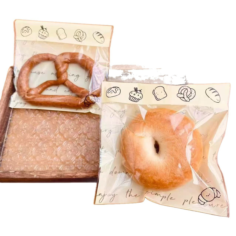 Pungi de ambalare pentru pâine, transparente, autoadezive, pentru produse de patiserie, 50/100/200/500/1000 bucăți