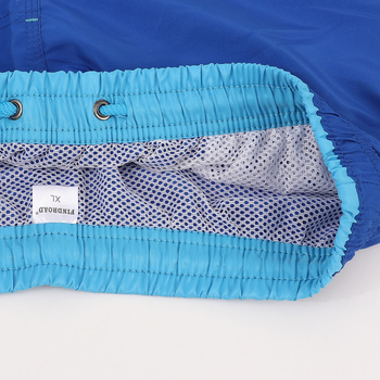 Șorturi de plajă pentru bărbați, uscare rapidă, lungime 3/4 cu căptușire, model monocrom, țesătură poliester