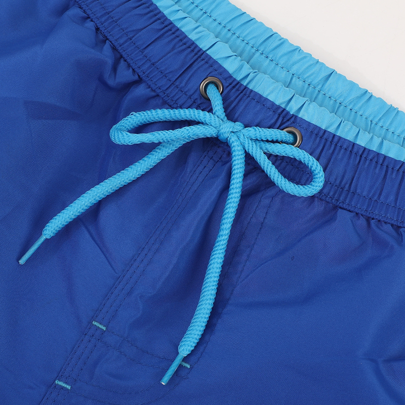 Șorturi de plajă pentru bărbați, uscare rapidă, lungime 3/4 cu căptușire, model monocrom, țesătură poliester