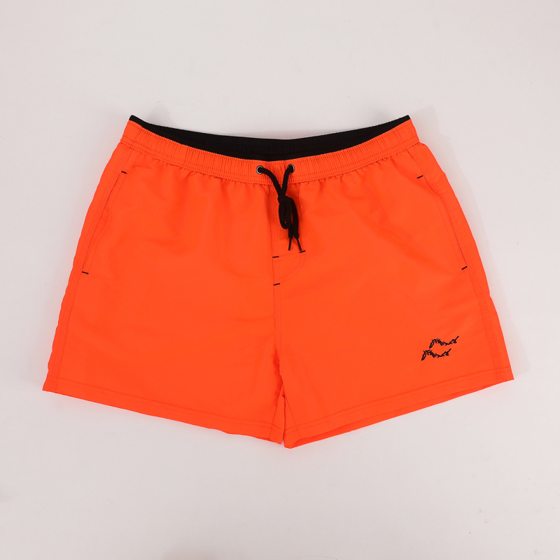 Șorturi de plajă pentru bărbați, uscare rapidă, lungime 3/4 cu căptușire, model monocrom, țesătură poliester