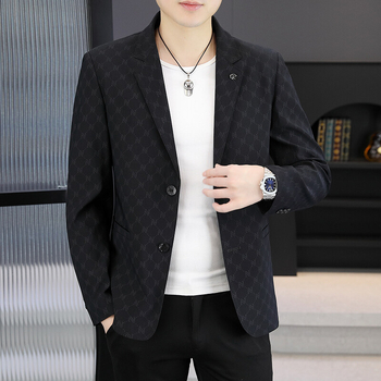 Sacou masculin în stil pulover, casual, croială slim, Primăvara 2025, Cod 898, Rată de defecte sub 10%