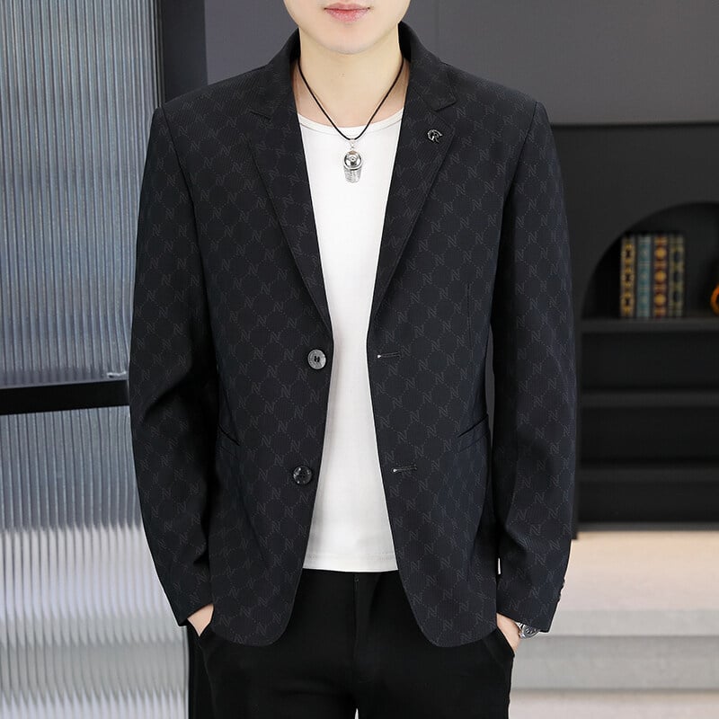 Sacou masculin în stil pulover, casual, croială slim, Primăvara 2025, Cod 898, Rată de defecte sub 10%