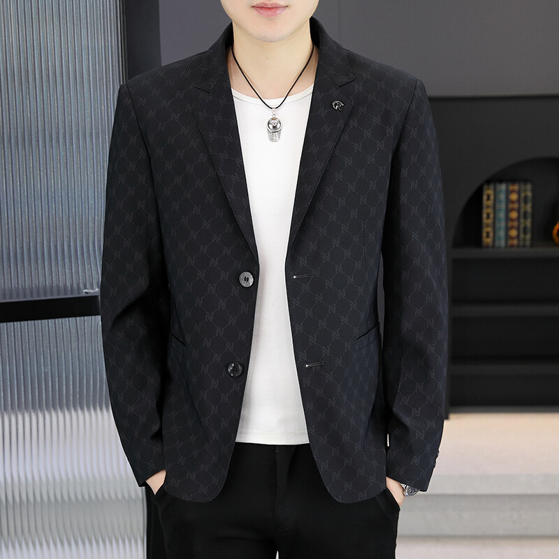 Sacou masculin în stil pulover, casual, croială slim, Primăvara 2025, Cod 898, Rată de defecte sub 10%