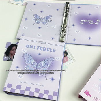 Αλμπουμ καρτών με τετραπλό πλέγμα, ρετρό στυλ, σκληρό περίβλημα, εξώφυλλο από χαρτί κατασκευής, για αποθήκευση φωτογραφιών ειδώλων