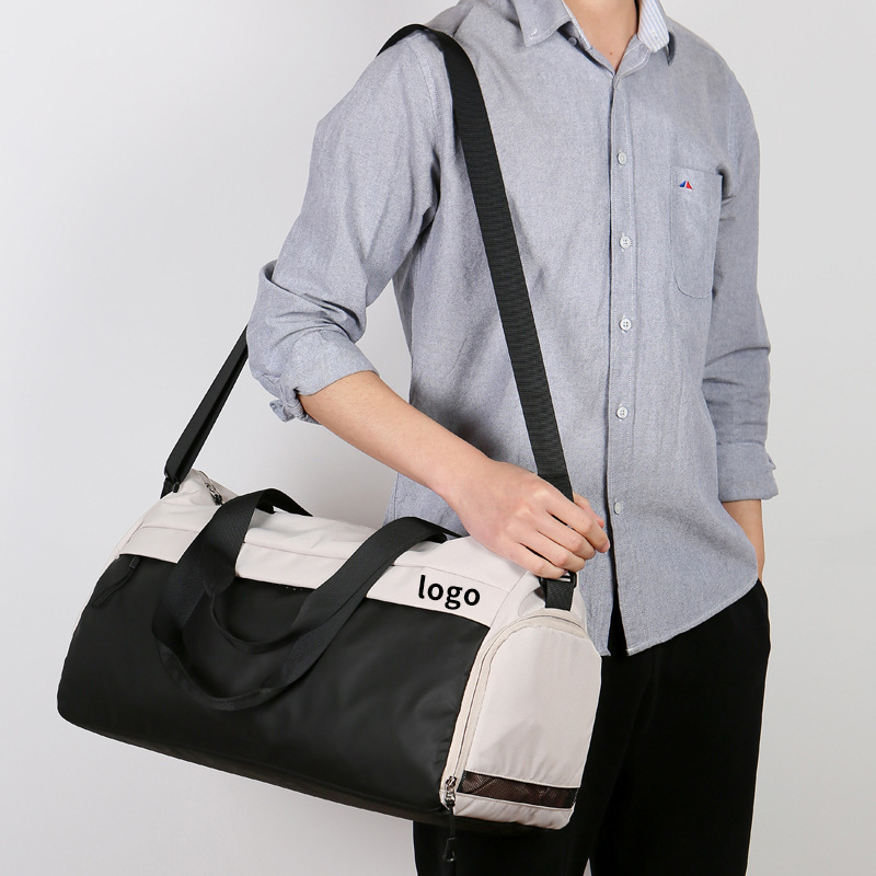 Torba za sport i jogu s odjelom za mokro/suho i odvojenim pretincem za cipele, najlon, otporna, unisex, ulični stil, za slobodno vrijeme putovanja