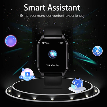 Смарт часовник с Bluetooth разговори, следене на съня и мониторинг на сърдечния ритъм, кислород в кръвта и кръвното налягане (TFT дисплей; живот на батерията 7–14 дни)