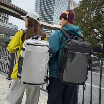 Nylon ruksak unisex, 20–35 L, zakrivljeni kaiševi, pretinac za prijenosno, zaštita kralježnice