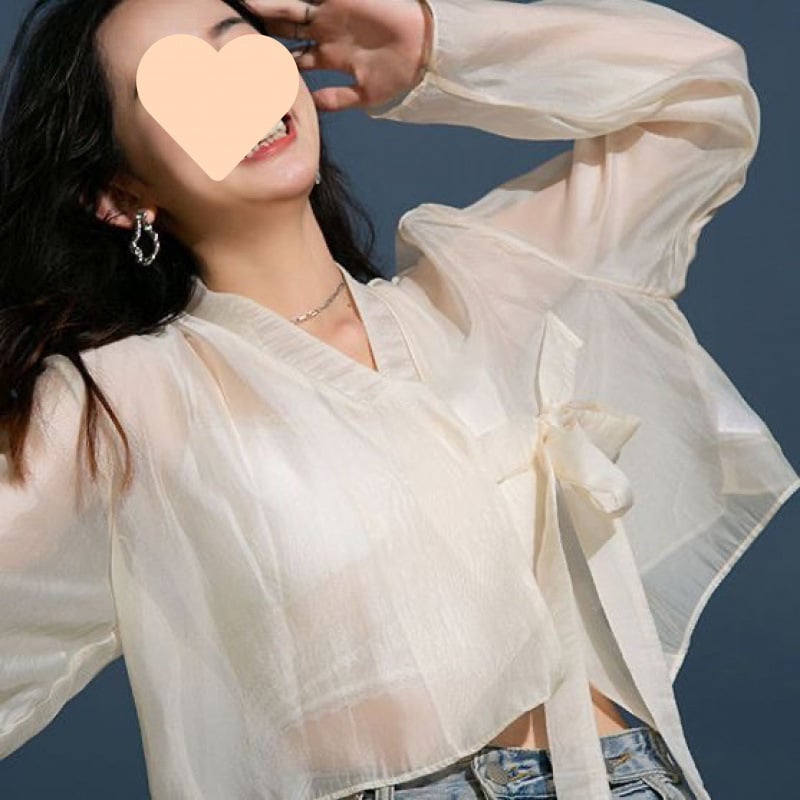 Modal kardigán Feifei hosszú ujjúval, álló gallér, absztrakt minta, A-vonalú siluett