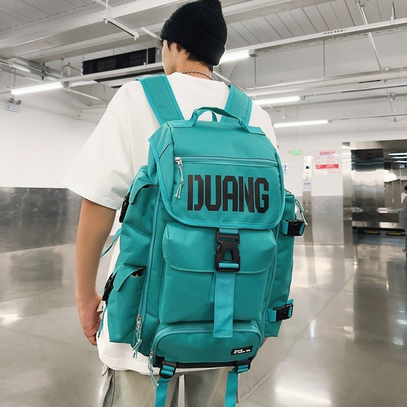 Unisex ruksak za putovanja velike kapacitete 20-35L, vodootporan Oxford materijal + kožni film, džep za 12-inčni laptop, zakrivljene naramenice, street-fashion outdoor s više pretinaca