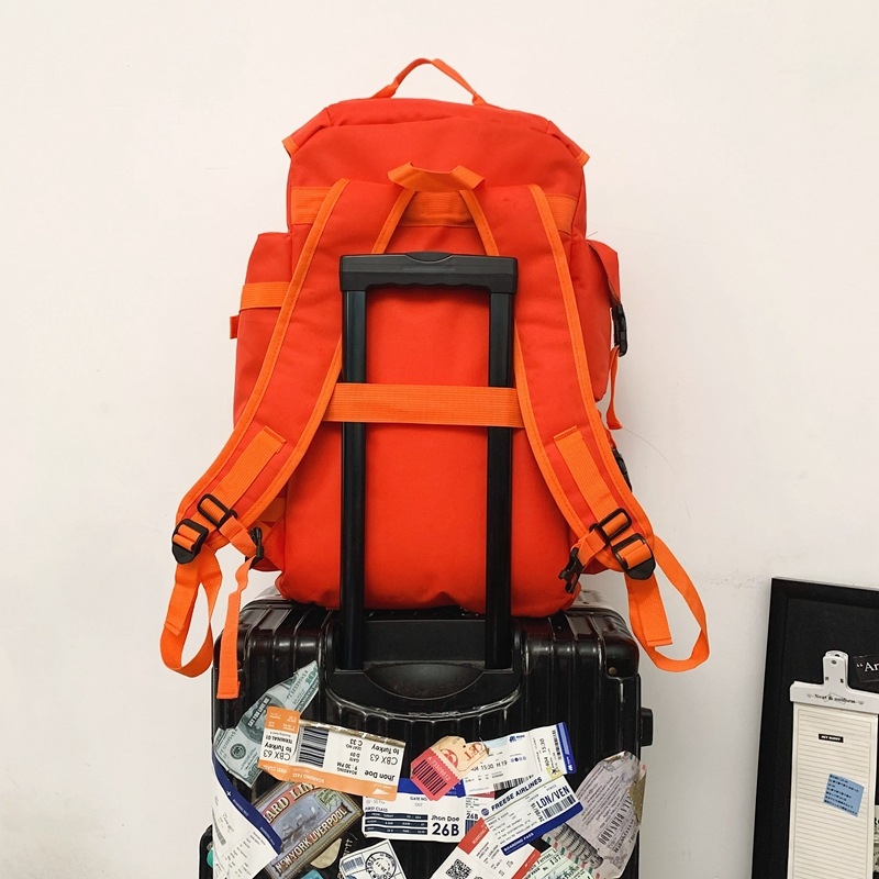 Unisex ruksak za putovanja velike kapacitete 20-35L, vodootporan Oxford materijal + kožni film, džep za 12-inčni laptop, zakrivljene naramenice, street-fashion outdoor s više pretinaca