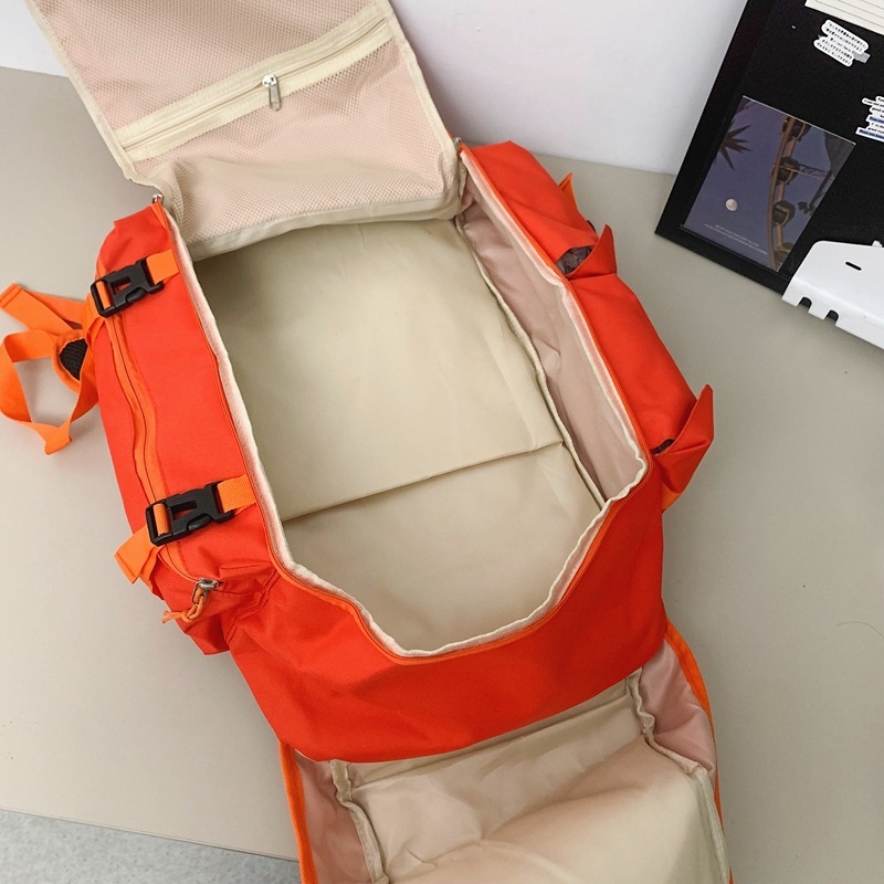 Unisex ruksak za putovanja velike kapacitete 20-35L, vodootporan Oxford materijal + kožni film, džep za 12-inčni laptop, zakrivljene naramenice, street-fashion outdoor s više pretinaca
