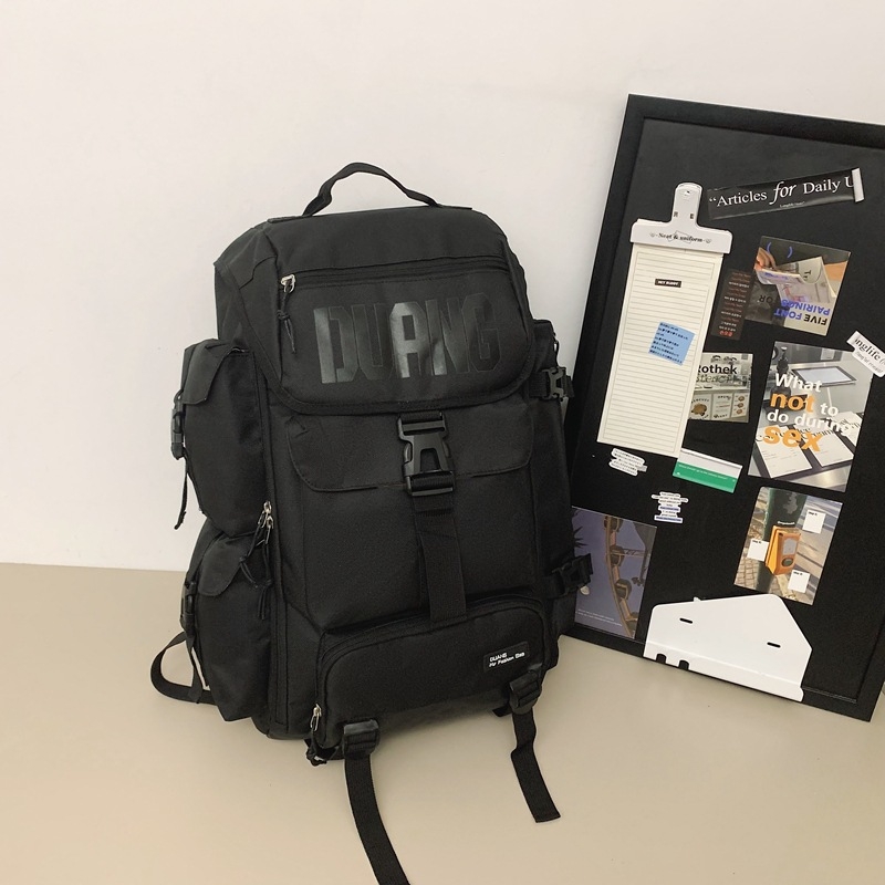 Unisex ruksak za putovanja velike kapacitete 20-35L, vodootporan Oxford materijal + kožni film, džep za 12-inčni laptop, zakrivljene naramenice, street-fashion outdoor s više pretinaca