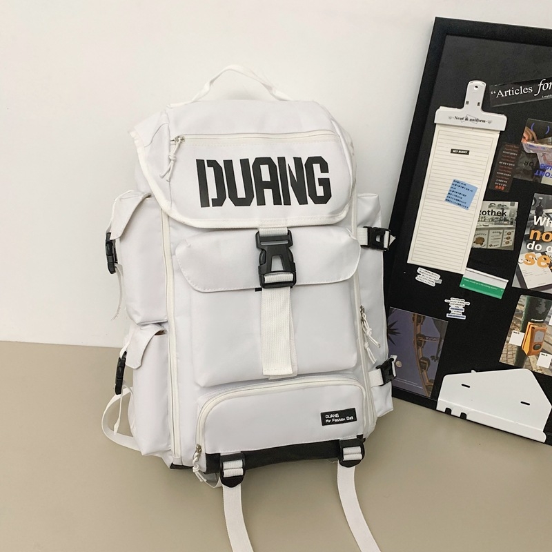 Unisex ruksak za putovanja velike kapacitete 20-35L, vodootporan Oxford materijal + kožni film, džep za 12-inčni laptop, zakrivljene naramenice, street-fashion outdoor s više pretinaca