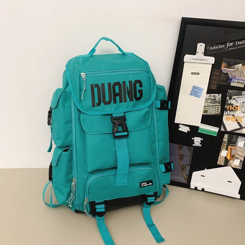 Unisex ruksak za putovanja velike kapacitete 20-35L, vodootporan Oxford materijal + kožni film, džep za 12-inčni laptop, zakrivljene naramenice, street-fashion outdoor s više pretinaca