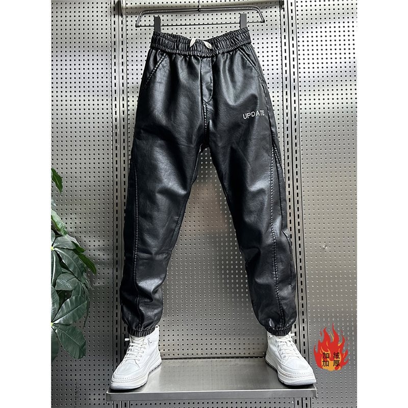 Muške casual hlače u japanskom retro stilu, ravni kroj, srednji pojas, geometrijski uzorak, tkanina od poliesterove smeše