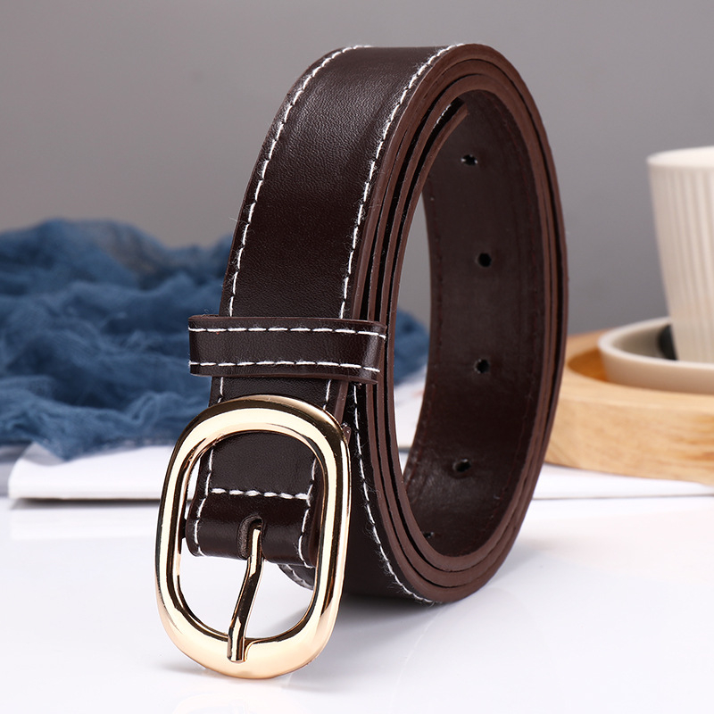 Ženski PU kožni kaiš, kopča od legure, kopča na pin, ležeran stil, moderan gradski stil