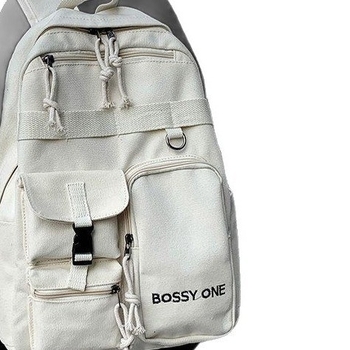 Muški PU ruksak, 20–35L, gradski minimalistički stil, podstava od platna, zakrivljeni rameni remen