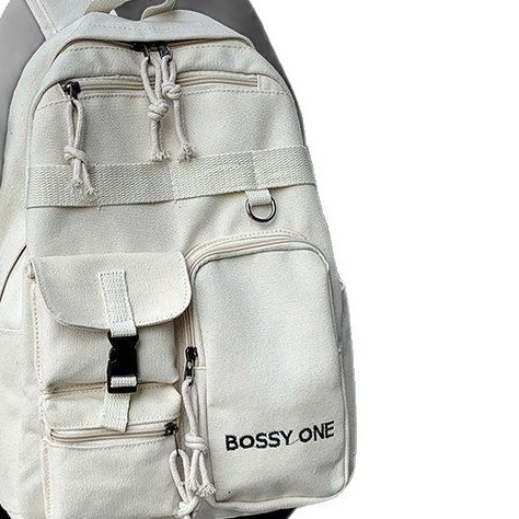 Muški PU ruksak, 20–35L, gradski minimalistički stil, podstava od platna, zakrivljeni rameni remen