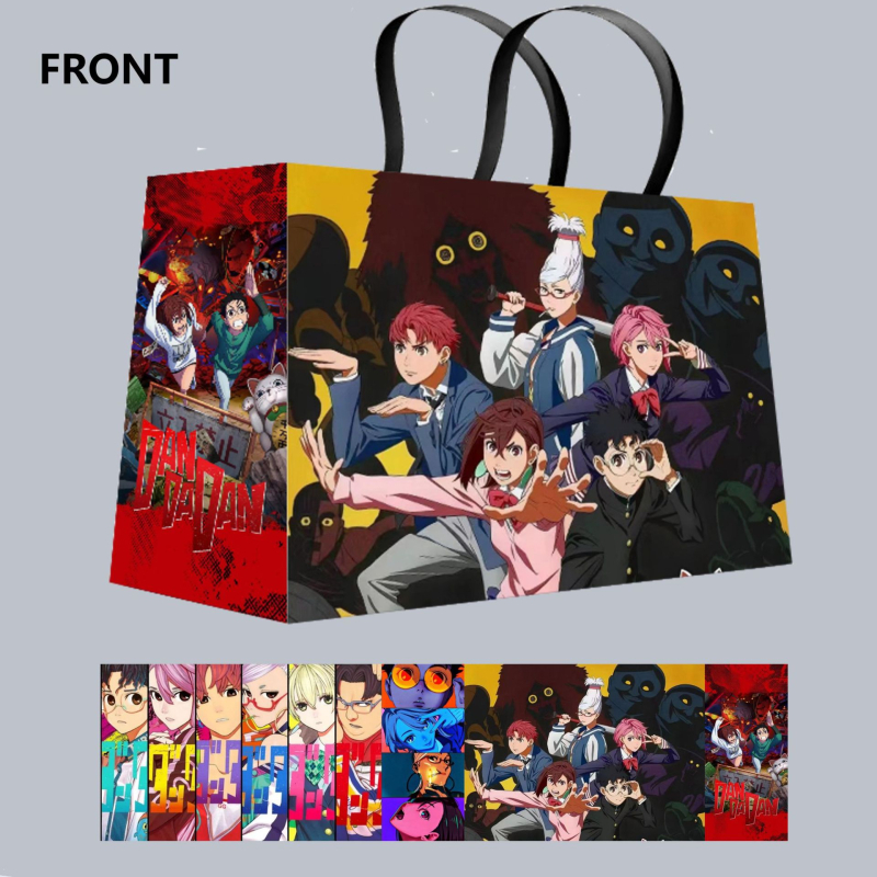 Geantă de carton alb, în stil desen animat, cu laminare offset, ideală ca geantă cadou; sprijină mărci private licențiate