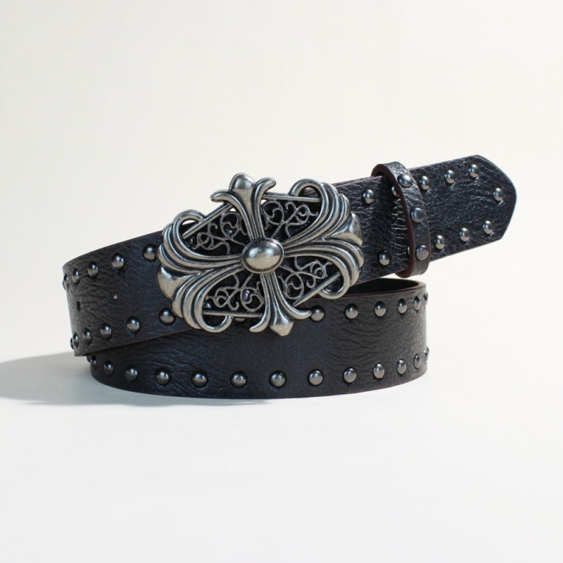PU kožni pojas s kopčom od legure, snap zatvaranje, širina 3.8 cm, punk streetwear stil, personalizirani stil