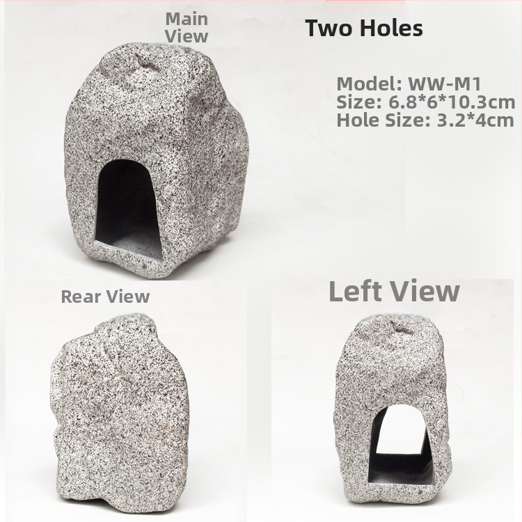 Akváriumhoz készült agyagból készült táj dekoráció – természetes ihletésű, díszhalak számára, 60 darabos készlet