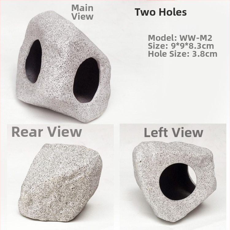 Akváriumhoz készült agyagból készült táj dekoráció – természetes ihletésű, díszhalak számára, 60 darabos készlet