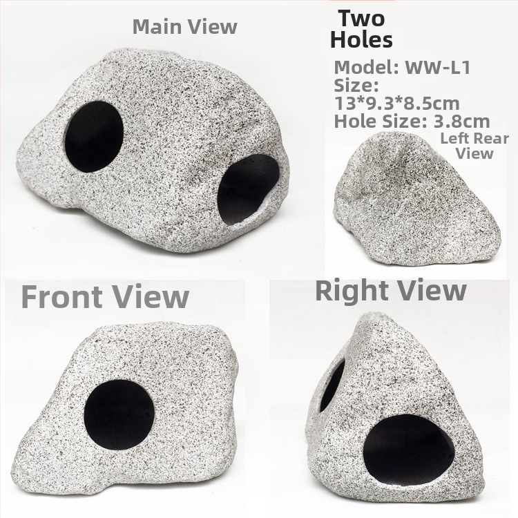 Akváriumhoz készült agyagból készült táj dekoráció – természetes ihletésű, díszhalak számára, 60 darabos készlet