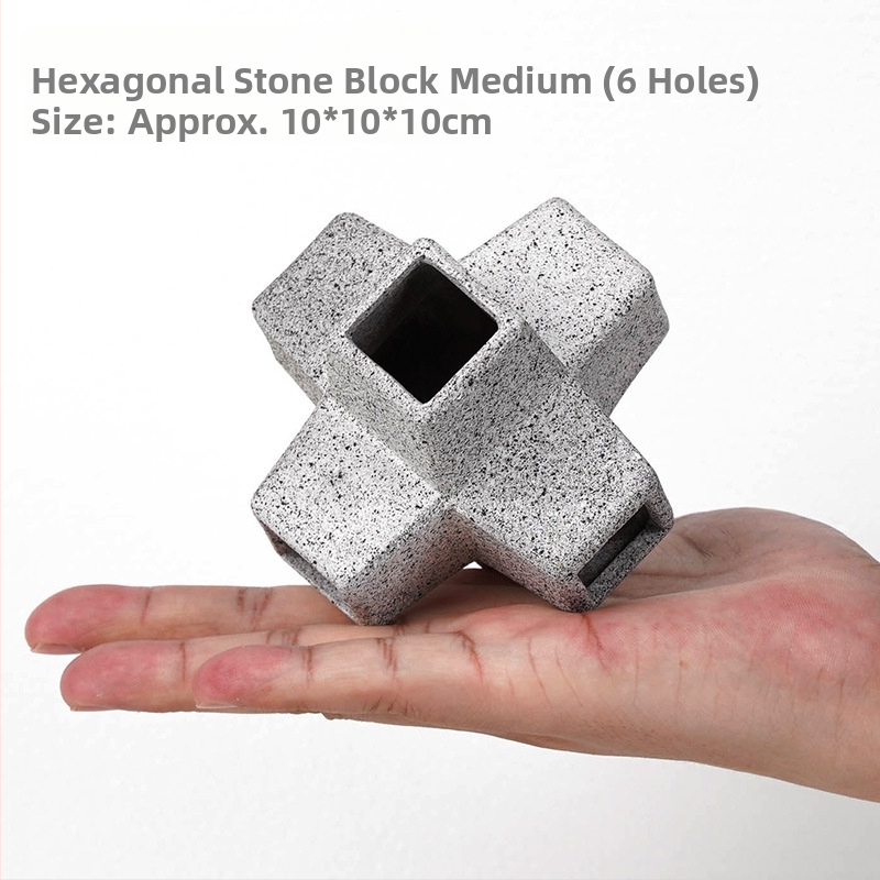 Akváriumhoz készült agyagból készült táj dekoráció – természetes ihletésű, díszhalak számára, 60 darabos készlet