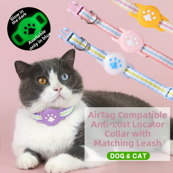 Kiskedvencek nyomkövető gallér védőburkolattal – Bohan, rajzfilm-stílus, anyag: textil, univerzális használat