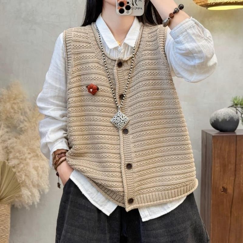 V-nyakú kötött mellény, ultra rövid, laza szabású, egyszínű, kasmírral és gyapjú töltettel, női, tavasz 2025