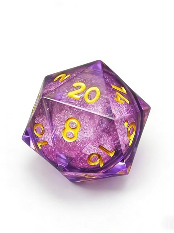 Kocka od smole s tekućim jezgrom i tekućim pijeskom – D20 za stolne RPG igre D&D