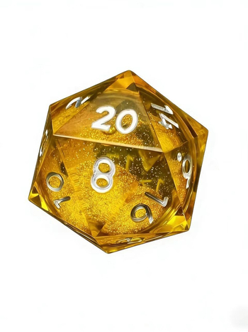 Kocka od smole s tekućim jezgrom i tekućim pijeskom – D20 za stolne RPG igre D&D