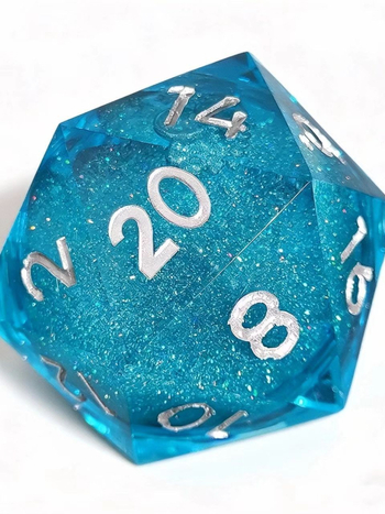 Kocka od smole s tekućim jezgrom i tekućim pijeskom – D20 za stolne RPG igre D&D