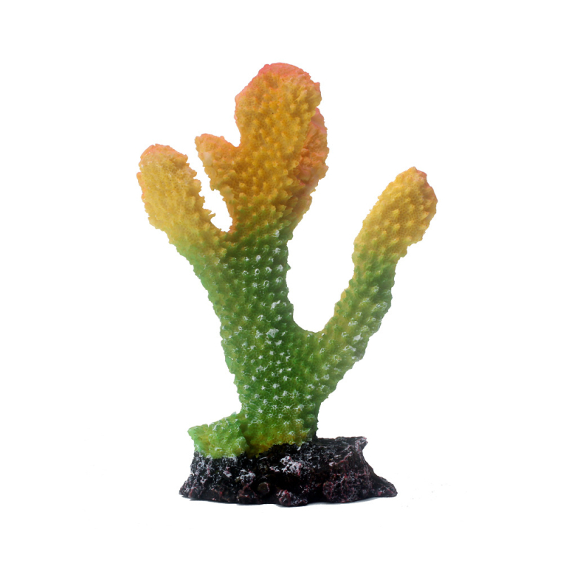 Gyantából készült akvárium táj háttere mohás zátony és korall díszekkel az akvárium dekorációjához