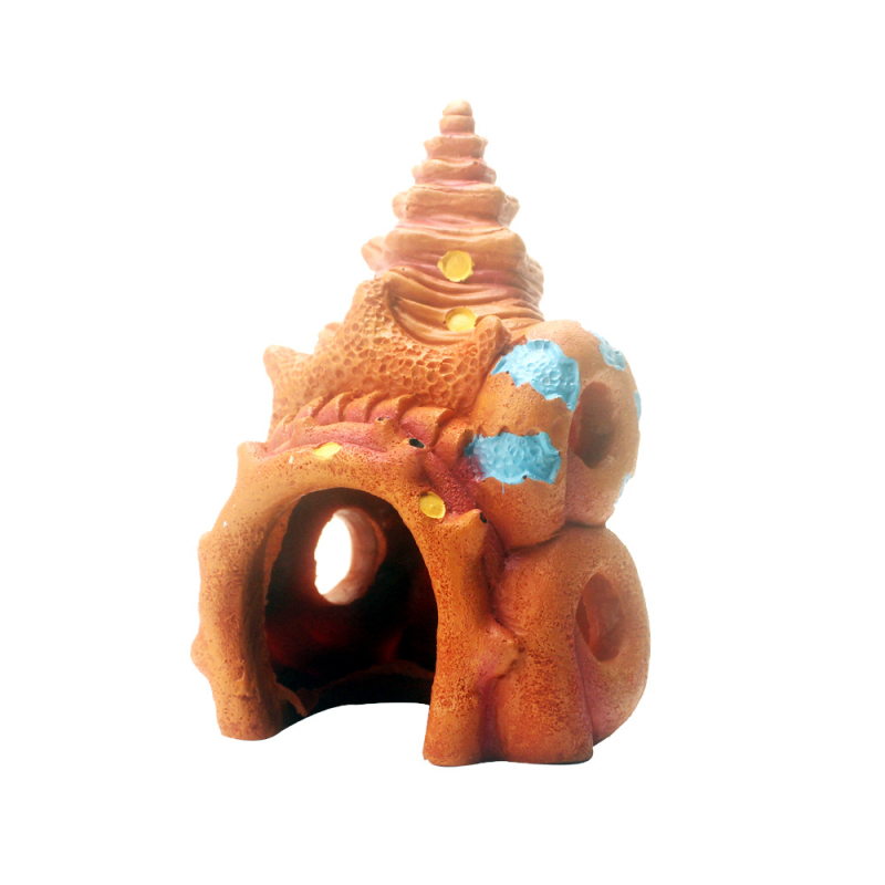 Gyantából készült akvárium táj háttere mohás zátony és korall díszekkel az akvárium dekorációjához