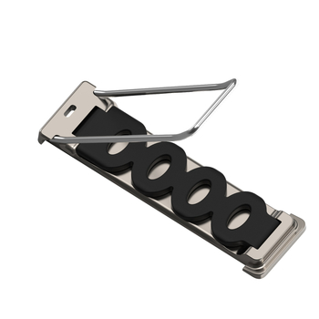 Пръстен държач за телефон, метален, за задно монтиране, хоризонтално и вертикално, с дупка за каишка