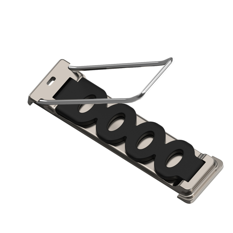 Пръстен държач за телефон, метален, за задно монтиране, хоризонтално и вертикално, с дупка за каишка