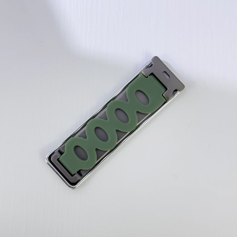 Пръстен държач за телефон, метален, за задно монтиране, хоризонтално и вертикално, с дупка за каишка