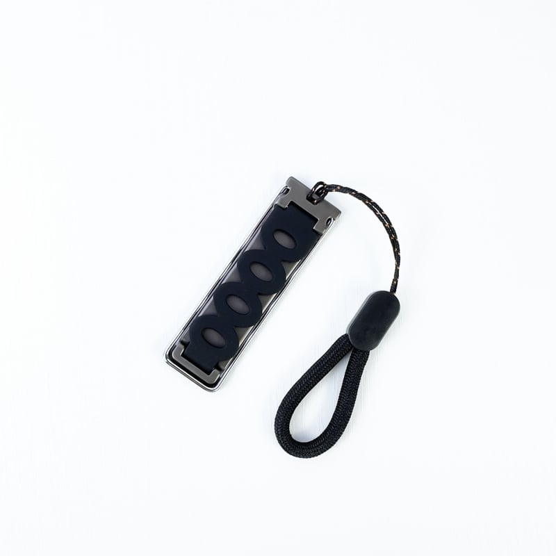 Пръстен държач за телефон, метален, за задно монтиране, хоризонтално и вертикално, с дупка за каишка