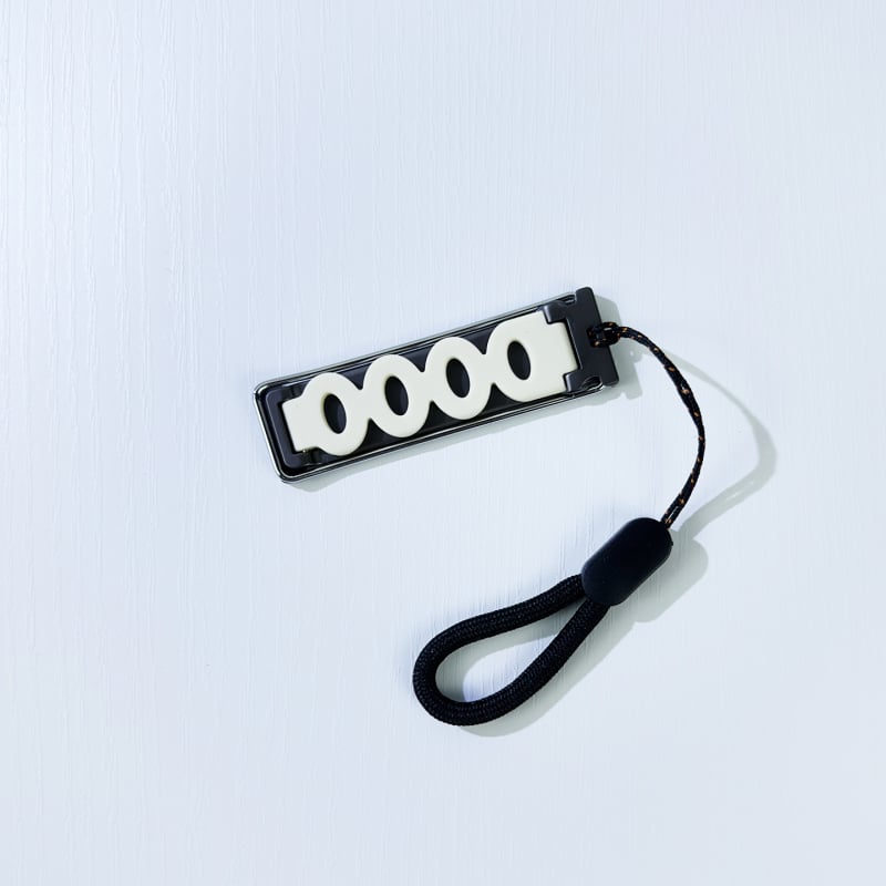 Пръстен държач за телефон, метален, за задно монтиране, хоризонтално и вертикално, с дупка за каишка