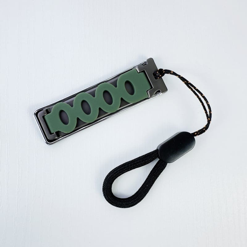 Пръстен държач за телефон, метален, за задно монтиране, хоризонтално и вертикално, с дупка за каишка