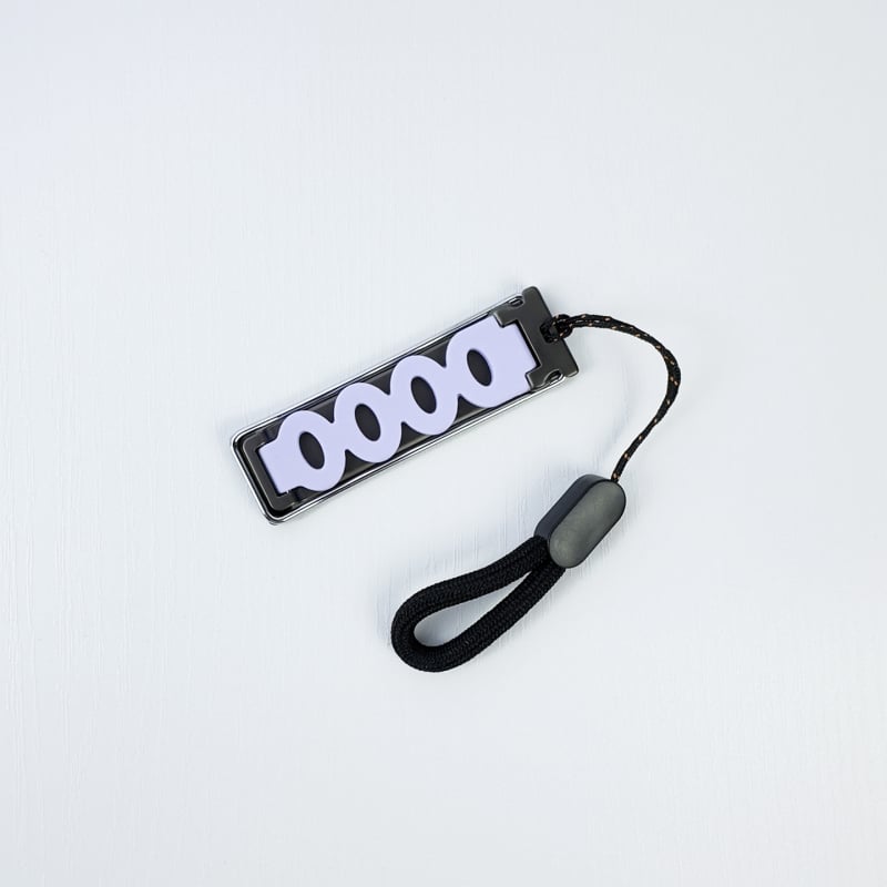 Пръстен държач за телефон, метален, за задно монтиране, хоризонтално и вертикално, с дупка за каишка