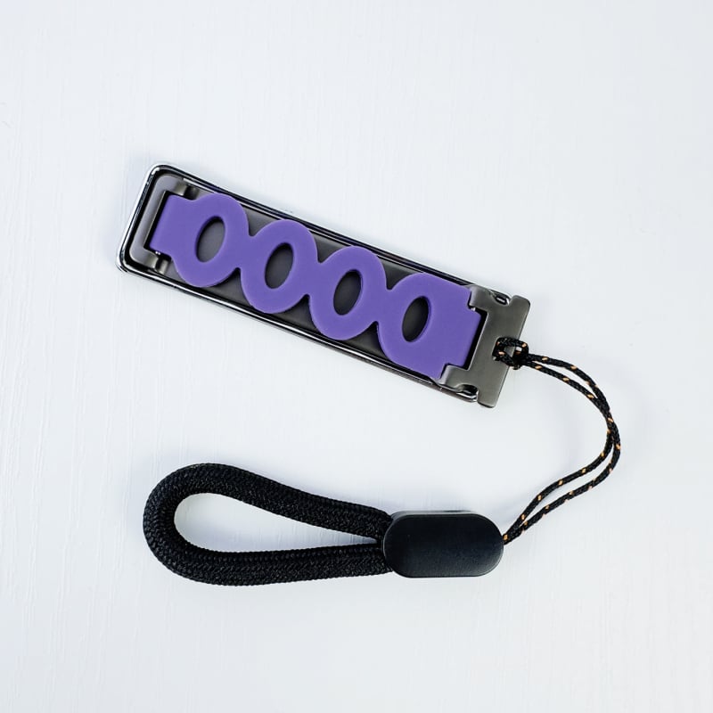 Пръстен държач за телефон, метален, за задно монтиране, хоризонтално и вертикално, с дупка за каишка