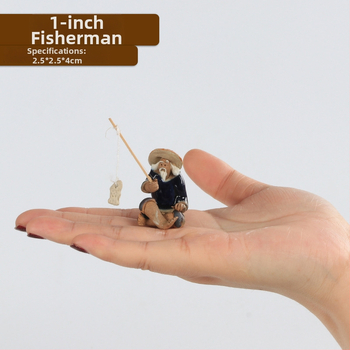 Jiang Taigong akvaris dekorfigura, műanyag, vízi táj stílus, dísz dekor, 10 darab mono dekor elem csomag